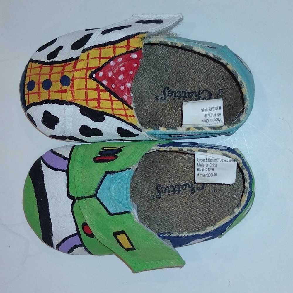hand painted baby shoes Toy Story inspired 9-12 mo